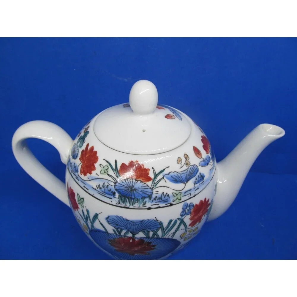 Williams Sonoma Grande Cuisine Ceramic Floral Teapot